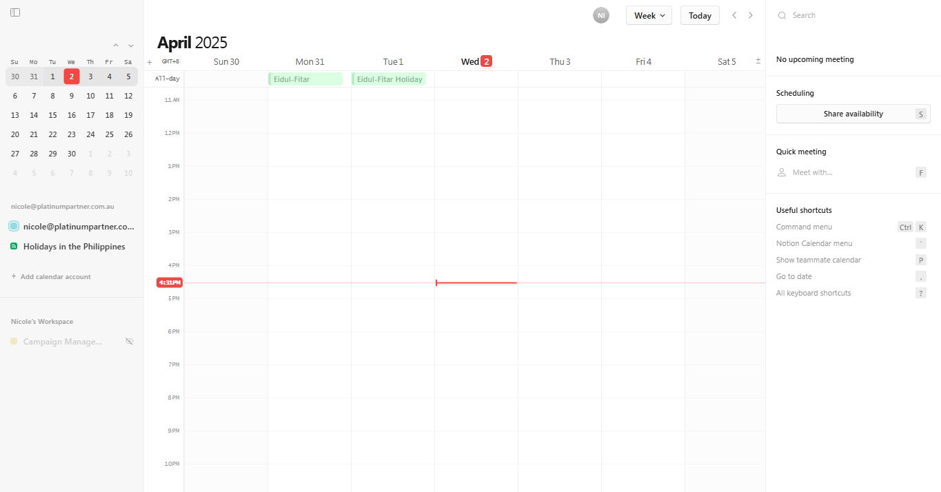 The Notion Calendar