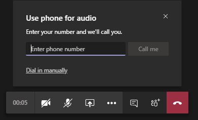 Teams can connect users through phone numbers.